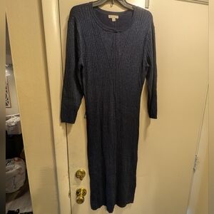 3/$20 NY & Co Navy Long Sleeve Dress